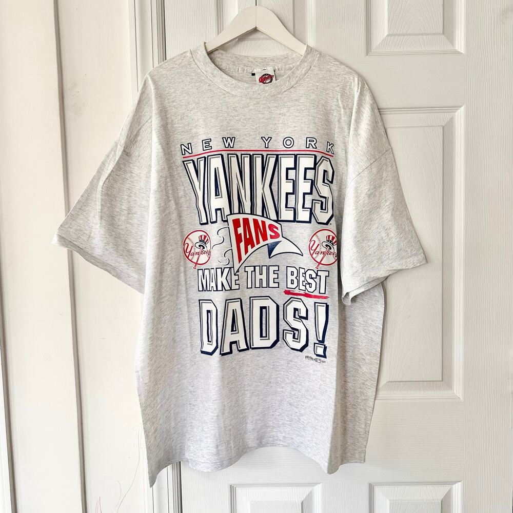 Hank Aaron Originals NY Yankees Fans Best Dads #1 Front Back Shirt Vintage 1997 - Picture 2 of 10